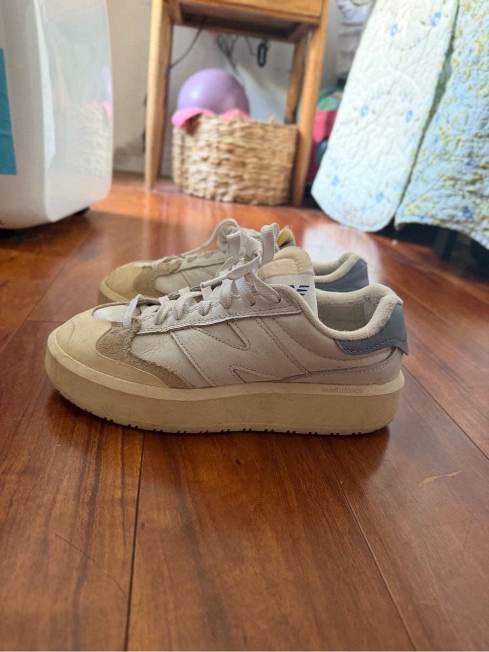 New Balance CT30 Sneakers — Cream/White/Tan/Lavendar